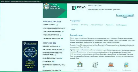 Статья про ФОРЕКС дилинговый центр KIEXO LLC представлена на веб-сервисе directory financemagnates com