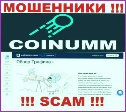 Сведений о разводилах Coinumm Com на web-портале СимиларВеб НЕТ