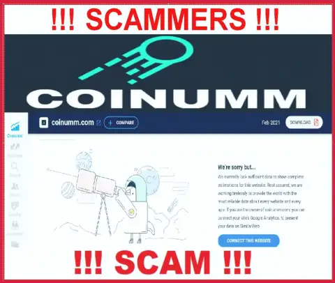 There isn't information about Coinumm Com thiefs on similarweb