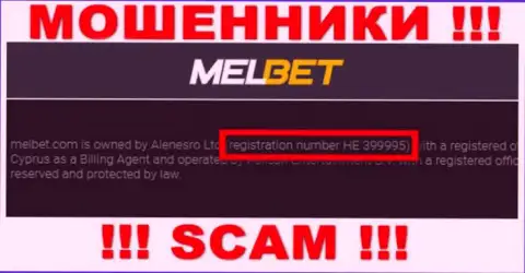 Номер регистрации МелБет - HE 399995 от грабежа денежных средств не убережет