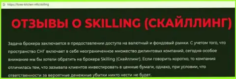 Skilling - это организация, работа с которой приносит лишь потери (обзор мошеннических действий)