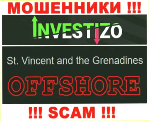 Поскольку Investizo расположились на территории Сент-Винсент и Гренадины, прикарманенные средства от них не вернуть