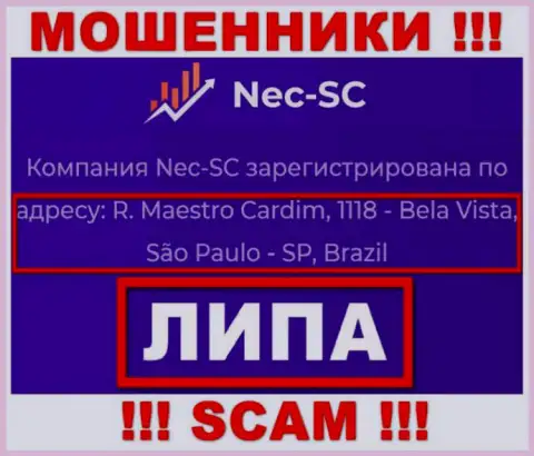 Где на самом деле осела компания NEC SC непонятно, информация на сайте фейк