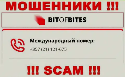 С какого именно номера телефона будут названивать internet-мошенники из BitOfBites Com неизвестно, у них их множество