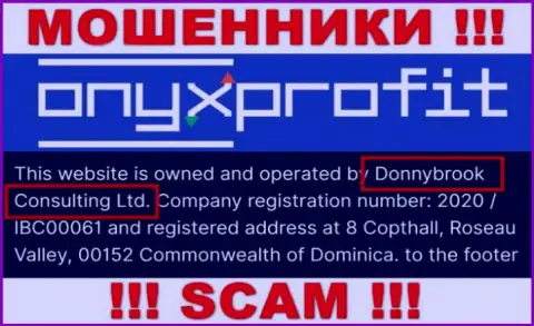 Юридическое лицо компании OnyxProfit это Donnybrook Consulting Ltd, инфа взята с официального сайта