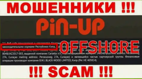Мошенники PinUp Casino базируются на территории - Cyprus, чтобы скрыться от наказания - МОШЕННИКИ