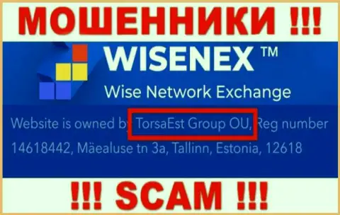 TorsaEst Group OU управляет компанией WisenEx - это МОШЕННИКИ !