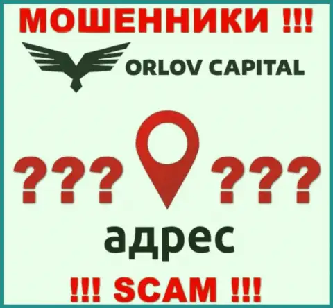 Информация о адресе регистрации противозаконно действующей компании Орлов Капитал на их информационном портале не предоставлена