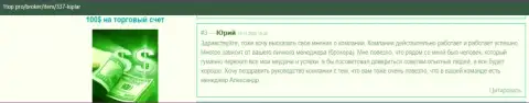 Рассуждения посетителей сети internet о forex дилинговом центре Kiplar с сайта 1топ про
