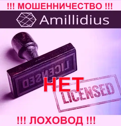 Лицензию Амиллидиус Ком не получали, потому что жуликам она не нужна, ОСТОРОЖНО !!!