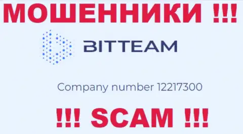 Номер регистрации компании Bit Team - 12217300