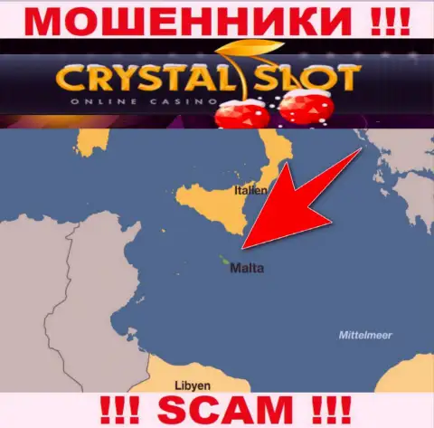 Malta - здесь, в офшорной зоне, пустили корни воры CrystalSlot