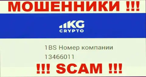 Регистрационный номер компании CryptoKG, в которую деньги советуем не перечислять: 13466011