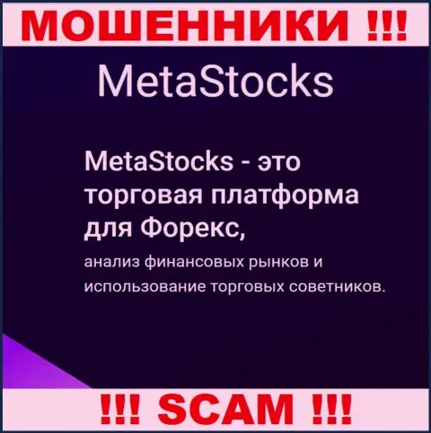 Форекс - конкретно в такой сфере орудуют ушлые мошенники MetaStocks
