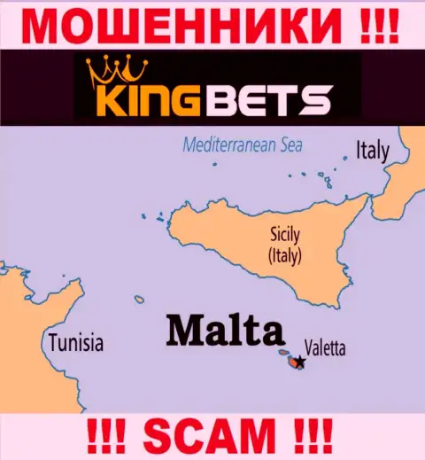 KingBets - интернет-кидалы, имеют офшорную регистрацию на территории Malta