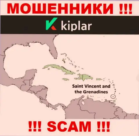 МОШЕННИКИ Kiplar Com зарегистрированы очень далеко, а именно на территории - St. Vincent and the Grenadines