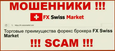 Вид деятельности FX-SwissMarket Com: Forex - отличный заработок для интернет-мошенников