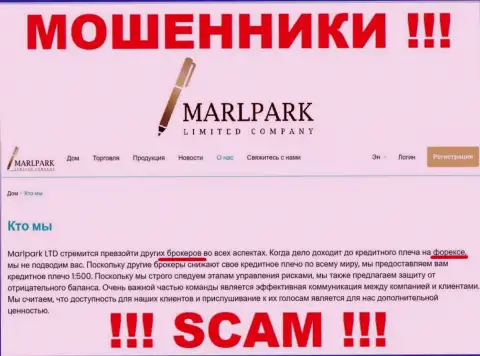 Не стоит верить, что деятельность MarlparkLtd Com в области Брокер законна