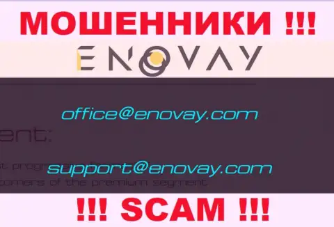 E-mail, который internet мошенники ЭноВей показали у себя на официальном сайте