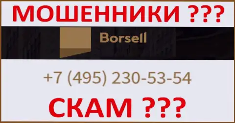 С какого именно номера телефона будут звонить мошенники из Борселл Ру неизвестно, у них их немало