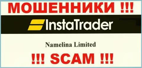Юридическое лицо компании InstaTrader Net - это Namelina Limited, инфа взята с официального сервиса