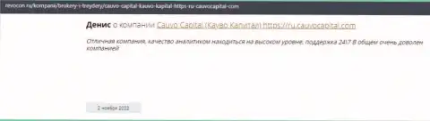 Дилинговая компания CauvoCapital описана в правдивом отзыве на сервисе Revocon Ru