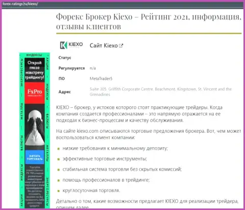 Анализ условий для трейдинга дилера Киексо Ком на веб-ресурсе forex-ratings ru