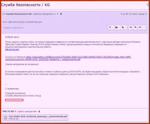 KokocGroup Ru пытаются очистить имидж мошенников ФхПро Ком Ру